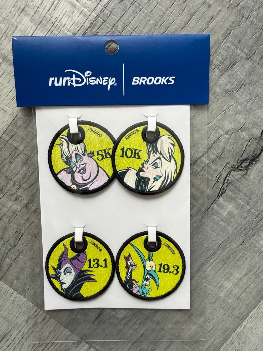 Brooks runDisney Yellow Disney Villains Shoe Charms (Set of 4)